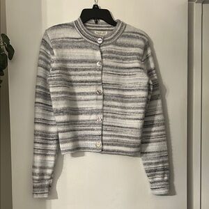 Rachel Zoe Gray Striped Cardigan